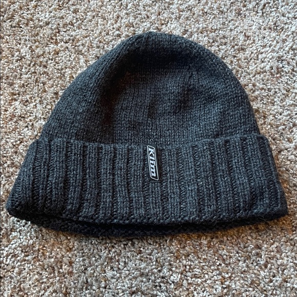 KLIM Gray knit blue logo hat NEW one size unisex - Picture 3 of 3